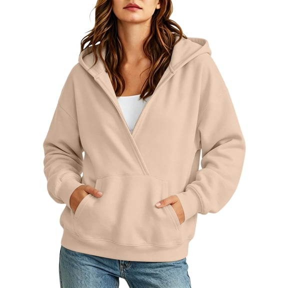 ATOYSOY Women's Hoodies Sweatshirts Cute Long Sleeve Tops Loose Pullover Shirts with Pocket