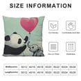 thumbnail image 6 of HENGT Cartoon Throw Pillow Covers Cute Animal Elephant and Panda are Grabbing Balloon Decorative Home Decor Outdoor Cushion Cases for  Room Sofa Couch, 6 of 6