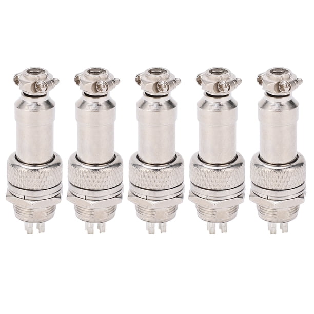Conector De Aviación GX12, Enchufe Hembra Macho 5A 450 V, aleación De Alumbre, Señal Eléctrica Para Aeroespacial Militar, Poste, CNC Con Revestimiento De Plata