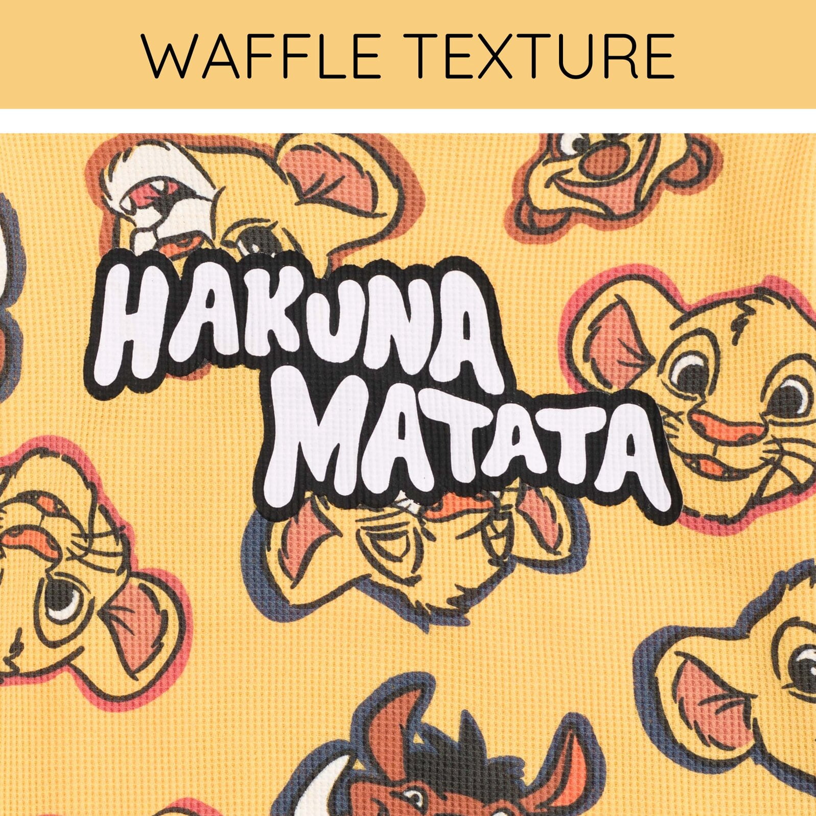 Disney Lion King Simba Timon Pumbaa Waffle Knit Drop Shoulder Sweatshirt and Jogger Pants Set Newborn to Toddler