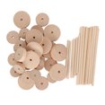 thumbnail image 1 of Wooden Wheel Discs, Hand Crafted Unfinished Wood Wheels Compact Polished DIY  For Crafts For Model Vehicle Parts, 1 of 8