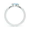 thumbnail image 2 of ANGARA Natural Pear Aquamarine Wave Shank Solitaire Engagement Ring in 14K White Gold for Women (Size-7x5mm) | March Birthstone, Anniversary, Jewelry Gift for Women | Natural Aquamarine Ring, 2 of 10