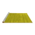 thumbnail image 2 of Ahgly Company Machine Washable Indoor Square Abstract Yellow Contemporary Area Rugs, 5' Square, 2 of 4