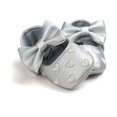 thumbnail image 2 of Baby Girl Crib Shoes, Soft Sole Flats Princess Dresses Shoes PU Cute Bow Prewalker, 2 of 6