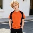 thumbnail image 2 of WENXIAOO T-Shirts à Manches Courtes pour Garçons, T-Shirts d'Été pour Enfants à Col Rond, T-Shirts Basiques, Hauts Décontractés, T-Shirts à Blocs de Couleur Tendance, 2 of 5