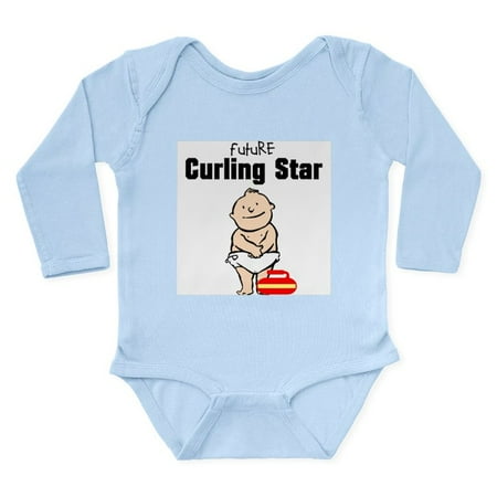 

CafePress - Curling Body Suit - Long Sleeve Infant Bodysuit