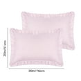 thumbnail image 2 of Unique Bargains 2Pcs Single Layer Wide Ruffles Envelope Closure Pillow Shams Purple Queen, 2 of 7