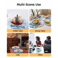 thumbnail image 2 of 15 Inch Round Placemats Set of 6, Navy Blue Octopus Non Slip Heat Insulation PP Table Mats, Coastal Bubbles Ocean Waves Washable Place Mats for Kitchen Dining Party Table Decor, 2 of 7