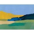 thumbnail image 2 of Barnes, Victoria 32x25 Gold Ornate Wood Framed with Double Matting Museum Art Print Titled - Landscape Blocks I, 2 of 4