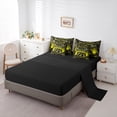 thumbnail image 4 of Erosebridal Gamer Bed in a Bag Twin size 7pcs , Geometric Comforter Sets with Sheets, Black Gold, Reversible, 4 of 5