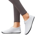 thumbnail image 2 of CIENVNSTG Unisex Honeycomb Textured Decorative Buckle Barefoot Water Shoes Quick‑Dry Non‑Slip Translucent Sole Aqua Socks Slip‑On Breathable Footwear for Beach Swim Surf White 40, 2 of 7
