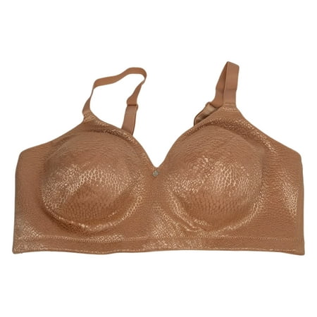 

Breezies Sz 40C Feather Light Jacquard Wirefree Brown Bra A475756 Plus Size