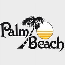 Palm Beach Pontoon Boat Brand Logo Decal | 15 x 8 1/4 Inch
