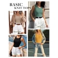thumbnail image 5 of Anygrew Women's Summer Sleeveless Casual Camisole Shirt Slim Knit Ribbed Tank Tops, 5 of 8