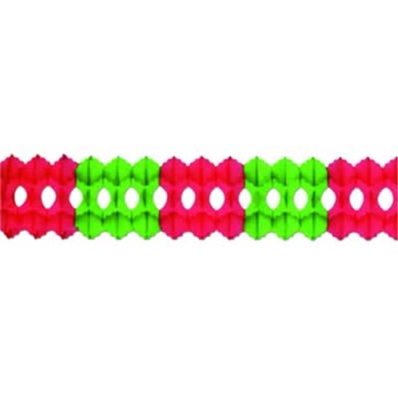 Beistle -  Arcade Garland - Red/Green - 5.5in. x 12ft