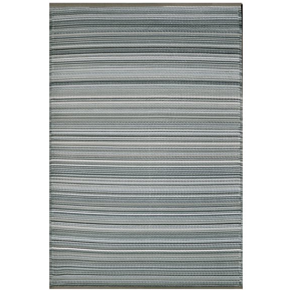 Erbanica 6' x 9' Gray Stripes Indoor Outdoor Reversible Rug