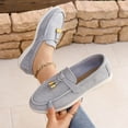 thumbnail image 2 of Women’s Summer Loafers Slip On Low Top Slip-On Comfortable Lazy Casual Fashion Flat Shoes Dark Gray 9.5, 2 of 9