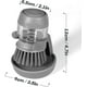 thumbnail image 2 of Soap Dispensing Dish Brush, Kitchen Hand Brush for Cleaning Dishes, Pots, Pans and Sinks -- Gray V014DCBGRE One Size, 2 of 4