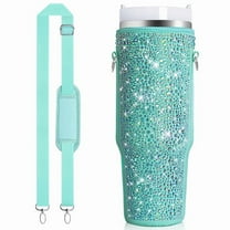 Diamond Tumbler Cup Sleeves For Stanley 40oz Cup Cover Portable Water Kettle Holder Bag Adjustable Straps Drinkware Accessories
