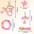 thumbnail image 2 of TRAHOO-Resin Alphabet Initial Letter Keychain Tassel Flower Pendant Key Ring for Purse Handbag Car Keys, 2 of 4