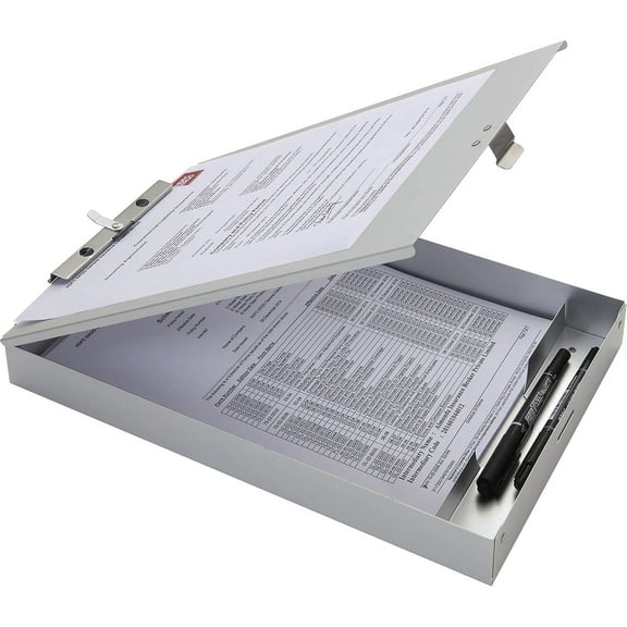 Business Source Clipboard Storage 9-1/5"x1-1/2"x14" Silver 49262