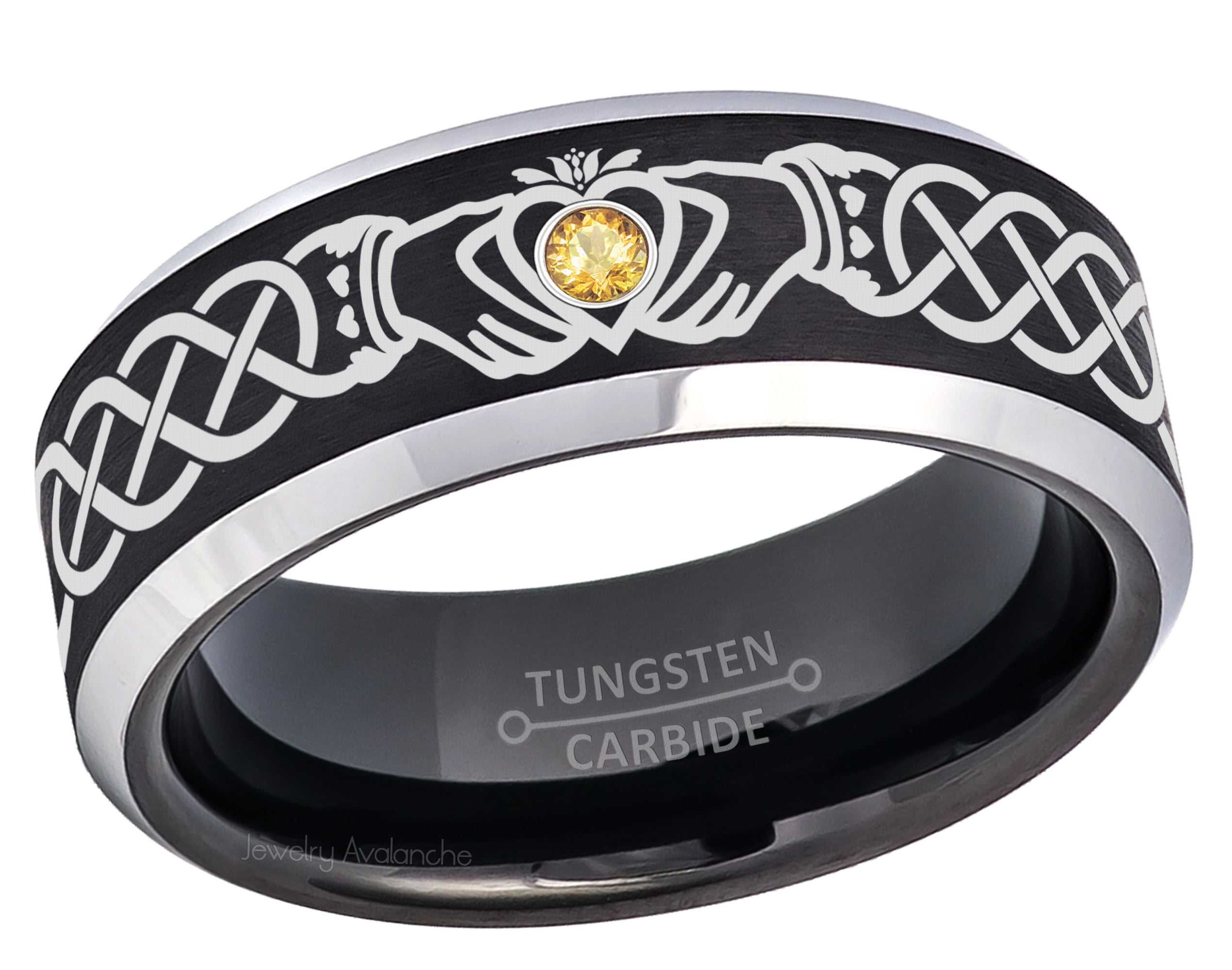 Mens Claddagh Wedding Band Heavy 8 6mm G042cr2th
