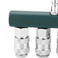 thumbnail image 3 of "Premium 4-Way Brass Air Hose Coupler - 1/4" NPT Thread Quick Connect for Multiple Tools", 3 of 6