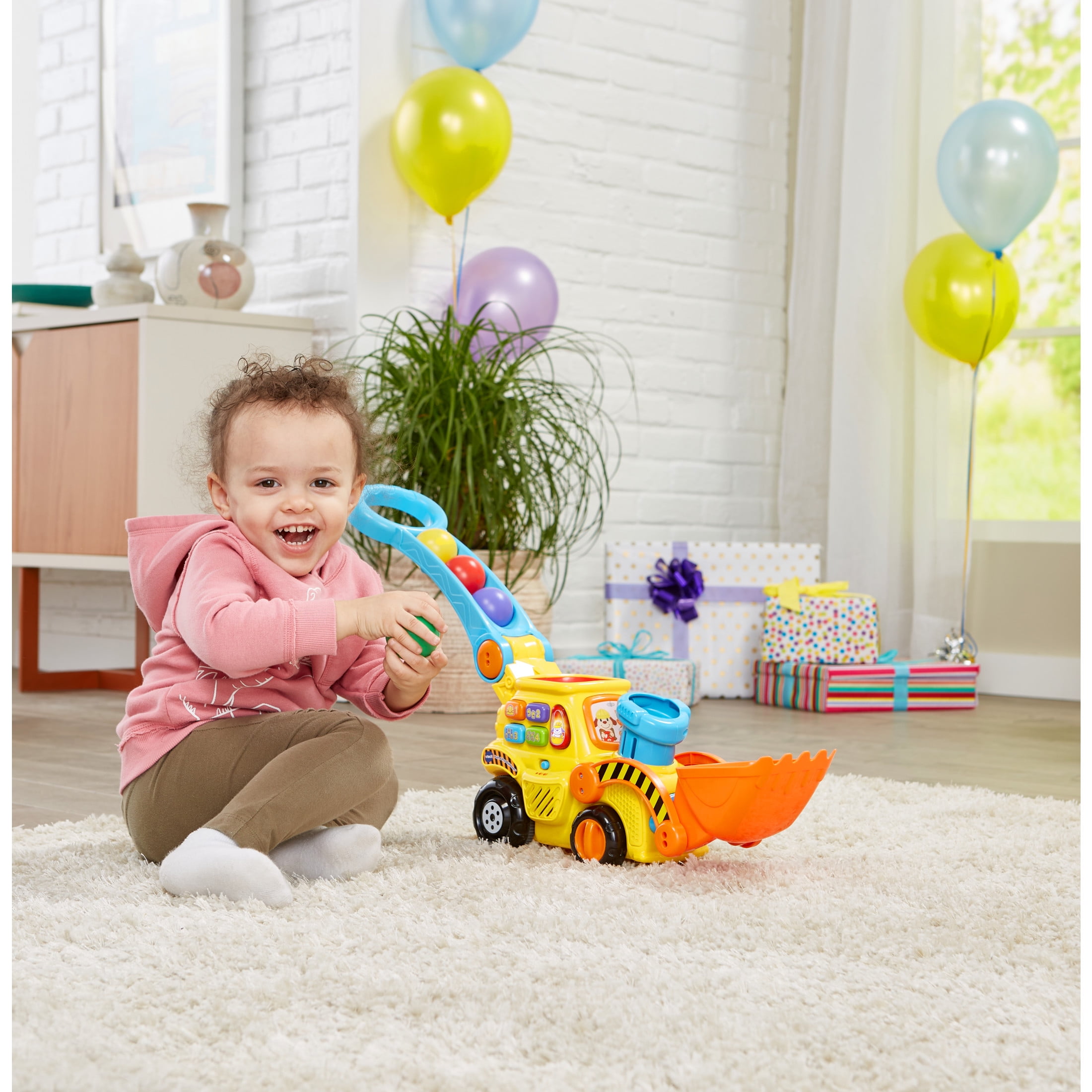 VTech Pop-a-Balls Push & Pop Bulldozer with Accessories, Baby and Toddler Toys