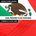 thumbnail image 5 of G128 Combo Pack: 6 Ft Tangle Free Aluminum Spinning Flagpole (Black) & Mexico Mexican Flag 3x5 Ft, LiteWeave Pro Series Printed 150D Polyester, 4 Corner Brass Grommets | Pole with Flag Included, 5 of 9