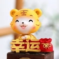 thumbnail image 2 of Figura de tigre pequeña, figura animal, modelo, escultura, artesanía de resina, estatua asintiendo Suerte, 2 of 7