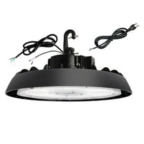 UFO LED High Bay Light With Motion Sensor, 150/200/240W, 21000/28000/33600lm, 2CCT 4000K/5000K, 0-10V Dimmable High Bay LED Shop Lights for Gym Factory Warehouse, Hook,6' Cable Selectable, UL & DLC