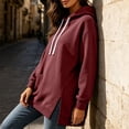thumbnail image 4 of Yutgune Cute Hoodies Oversized Hoodie Women Side Split Pocket Long Sleeve Hooded Sweatshirt Women, 4 of 8