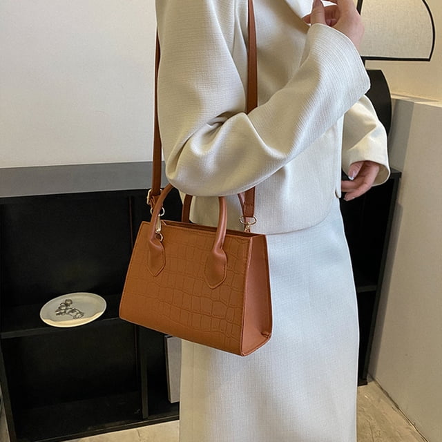 Bolso de hombro casual para mujer Bolsa cruzada para el trabajo - tira ajustable, cuero PU, que se adapta al teléfono y a la cartera, bolso versátil para uso diario