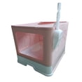 thumbnail image 2 of Bvdfgk Hooded Cat Litter Box with Lid, Indoor Cats Litter Box Enclosed Cat Toilet with Pink, 2 of 9