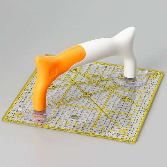 FRCOLOR 2pcs Quilting Ruler Suction Handle Handheld Quilting Tool For Diy Projects Strong Grip Ruler Fixer For Sewing And Patchwork