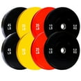 thumbnail image 1 of PRISP Olympic Bumper Weight Plate - Rubber Plate for 2 Inch Olympic Barbell with Steel Insert; Pairs, Sets and Single Plates Available, 1 of 9