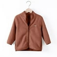 thumbnail image 6 of Cethrio Girls Fleece Jackets, Lightweight Long Sleeve Warm Zip up Fall Winter Outerwear Coffee Size 14, 6 of 8