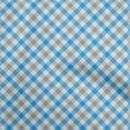 thumbnail image 1 of oneOone Rayon Medium Blue Fabric Check Sewing Material Print Fabric By The Yard 56 Inch Wide, 1 of 4