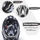 thumbnail image 3 of Casco Bicicleta con Visera, Protección de Seguridad Ajustable Casco Ligero para Ciclismo de Montaña Motocicleta para Adultos Hombres Mujeres (Black+White), 3 of 5