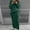 Green, variant on AOOCHASLIY Women Suits Women's Round Neck Long Sleeved Wide Leg Pants Color Slit Loose Fitting Fashionable Sweater Set