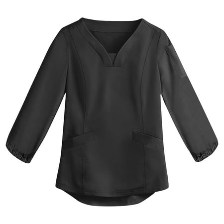 

Steady Women Long Sleeve V-neck Tops with Pocket