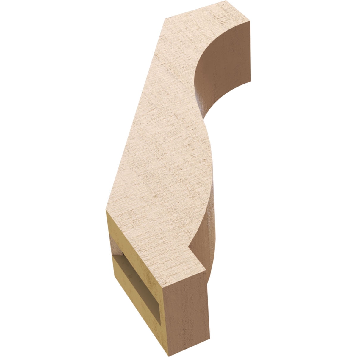 Ekena Millwork 3"W x 10"D x 14"H Baker Rough Cedar Woodgrain TimberThane Knee Brace, Primed