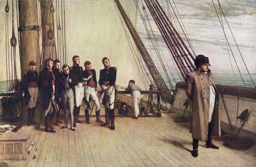 Napoleon On The Bellerophon Painting By Sir William Quiller Orchardson Napoleon On Way To Exile On St Helena From The Worlds Greatest Paintings Published By Odhams Press London 1934 Canvas Art - Ken W