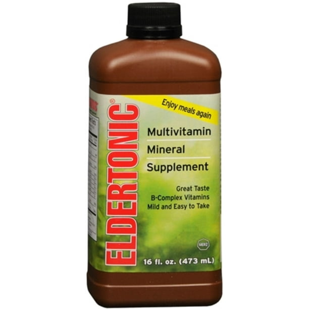 Eldertonic Multivitamin Mineral Supplement Liquid 16 oz