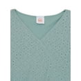 thumbnail image 2 of Wonder Nation Girls Long Sleeve Eyelet Top, Sizes 4-18, 2 of 3