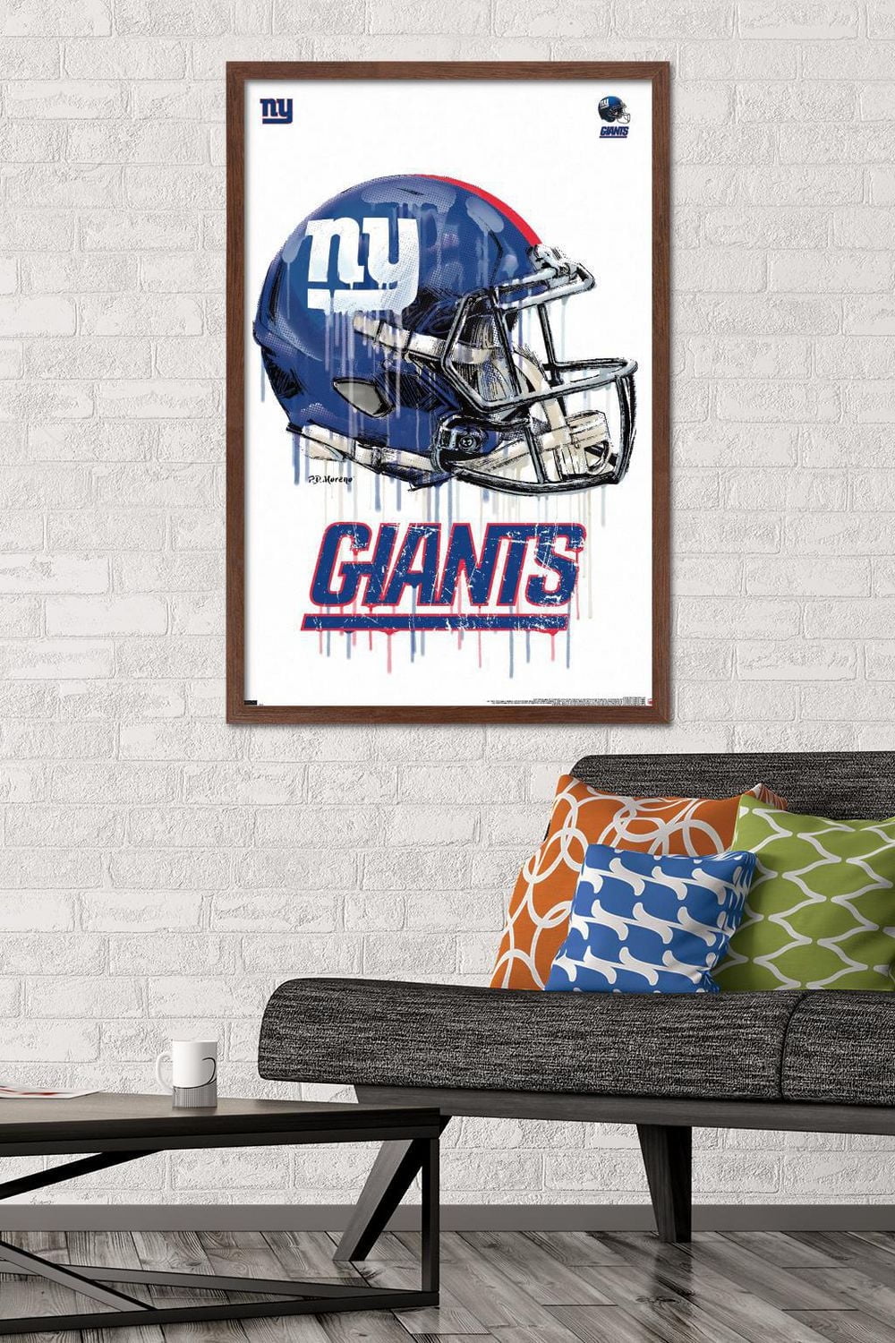 NFL New York Giants - Drip Helmet 20 Wall Poster, 22.375" x 34"