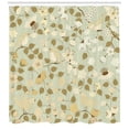 thumbnail image 3 of Ambesonne Floral Shower Curtain, Vintage Retro Swirls, 69"Wx84"L, Pistachio Green White, 3 of 3