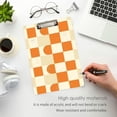 thumbnail image 3 of FORMRS Acrylic Clipboard with Low Profile Clip Standard A4 Letter Size, 12.5" x 9", Orange Checkered Pattern, 3 of 8