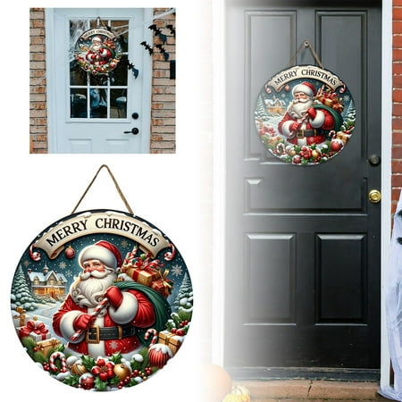

Lolynie Witch Pumpkin Santa Wooden Door Signs And Fun Designs Nice For Halloween Home Decoration With Durable Wooden Materials And Holidays To Your Front Door