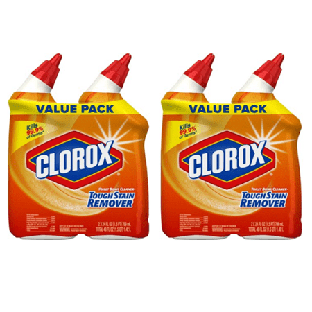 - (2 pack) Clorox Toilet Bowl Cleaner, Tough Stain Remover without Bleach - 24 oz, 2 Pack